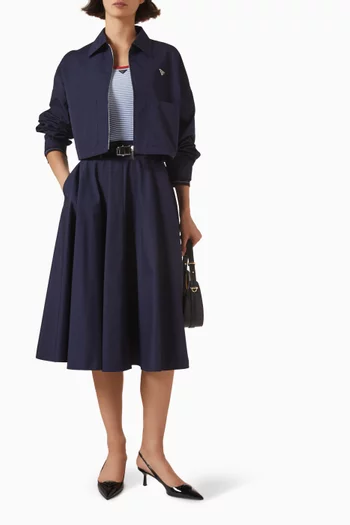 Blouson Jacket in Cotton Poplin