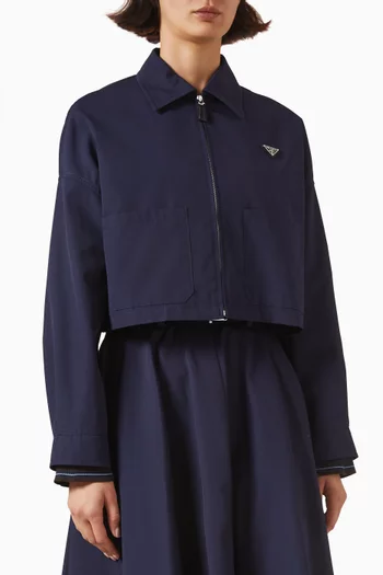Blouson Jacket in Cotton Poplin