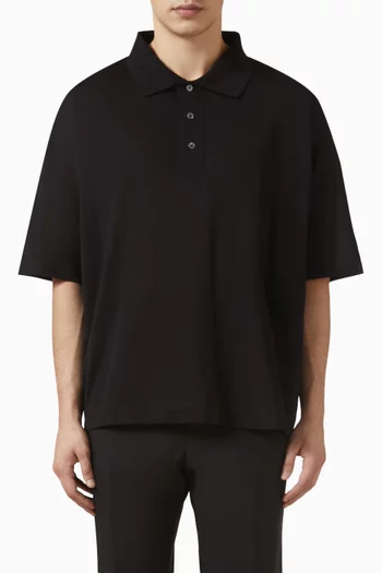 Ami de Coeur Boxy Fit Polo Shirt in Cotton