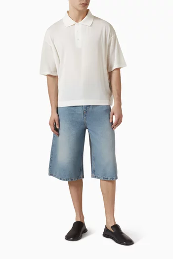 Ami de Coeur Boxy Fit Polo Shirt in Cotton