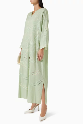 Embroidered Slit Kaftan