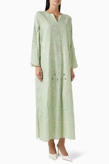 Embroidered Slit Kaftan