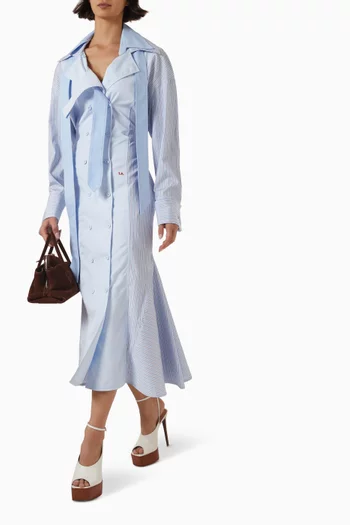 Shirt Midi Dress in Cotton