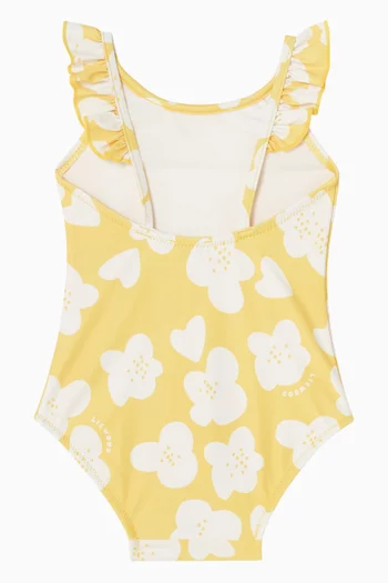 Floral Printed Swimsuit in Nylon