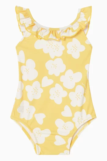 Floral Printed Swimsuit in Nylon