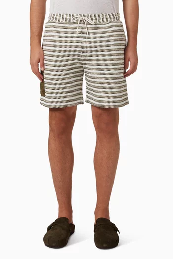 Mathias Striped Shorts in Cotton-blend