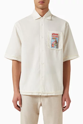 Salvador Braid Shirt in Cotton Poplin