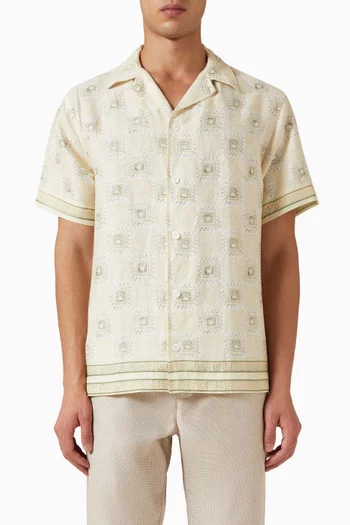 Telha Print Shirt in Linen