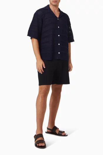 Armas Bouclé Knitted Shorts in Cotton