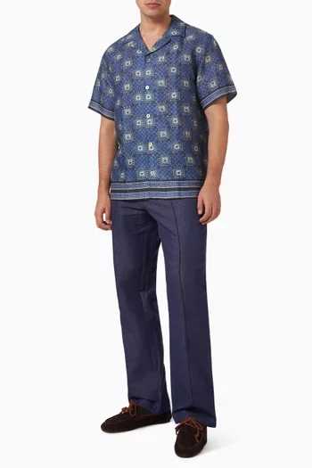 Telha Print Shirt in Linen