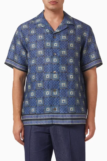 Telha Print Shirt in Linen