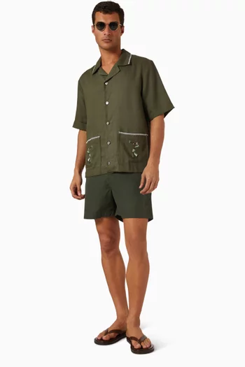 Oceano Drawstring Swim Shorts in Recycled Nylon