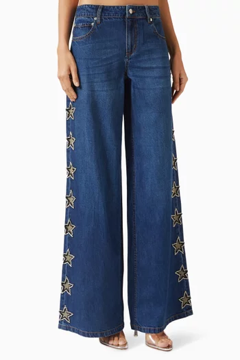 Amazing Embellished Jeans in Denim