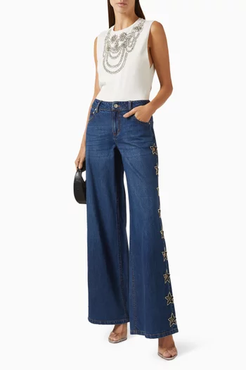 Dede Embellished Tank Top in Cotton