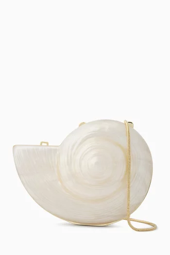 Marion Shell Clutch in Acrylic