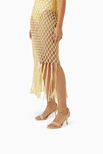 Caspian Strappy 50 Sandals in Raffia