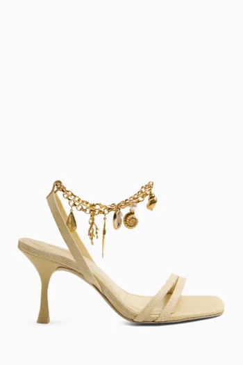 Caspian Strappy 50 Sandals in Raffia