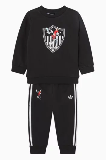 Logo Sweatshirt & Sweatpants Set in Jersey