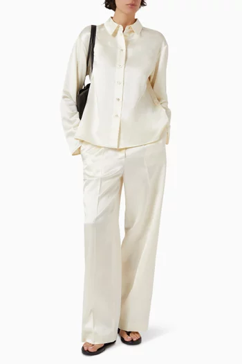 Pants in Silk & Wool