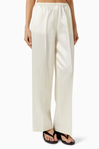 Pants in Silk & Wool