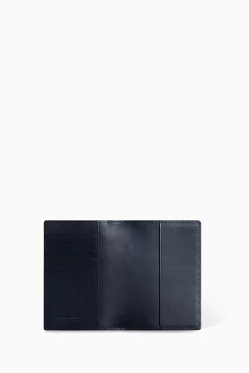 Passport Case in Intrecciato Leather