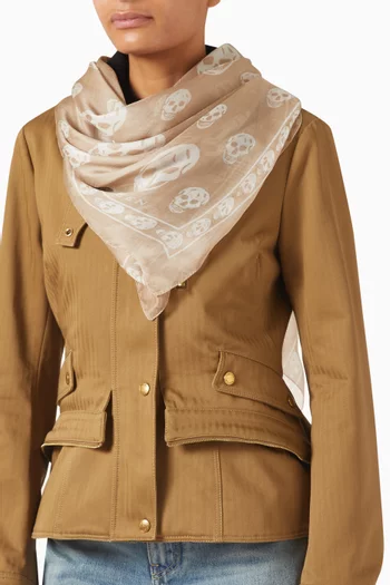 Classic Skull Scarf in Silk