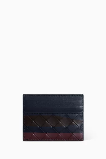 Card Case in Intrecciato Leather