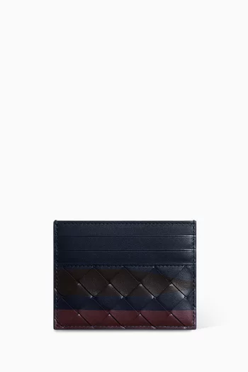Card Case in Intrecciato Leather