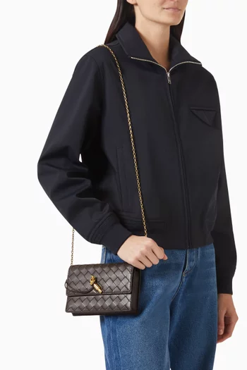 Andiamo Chain Wallet in Intrecciato Nappa Leather