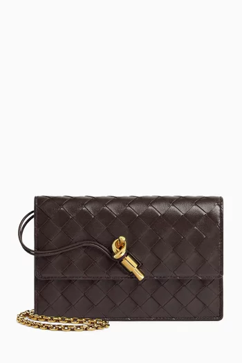 Andiamo Chain Wallet in Intrecciato Nappa Leather