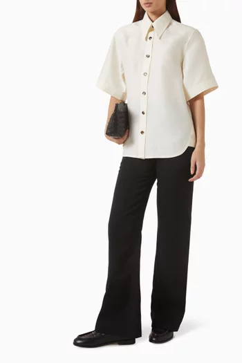 Toile Shirt in Wool & Silk