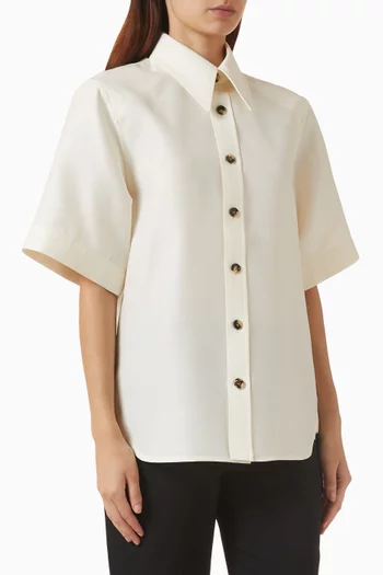 Toile Shirt in Wool & Silk