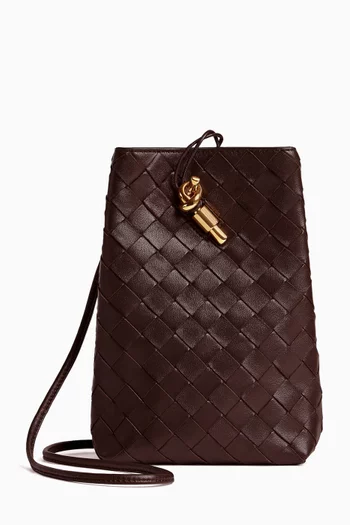 Andiamo Phone Pouch in Intrecciato Nappa