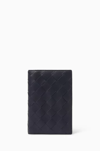 Passport Case in Intrecciato Leather