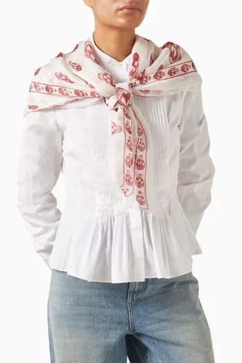 Classic Skull Scarf in Silk