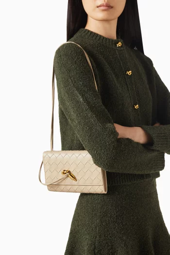 Andiamo Pouch on Strap in Intrecciato Leather