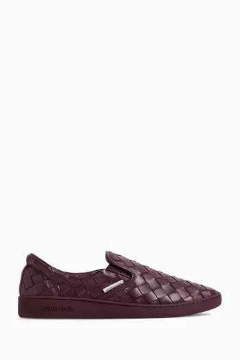 Sawyer Slip-on Sneakers in Intrecciato Leather