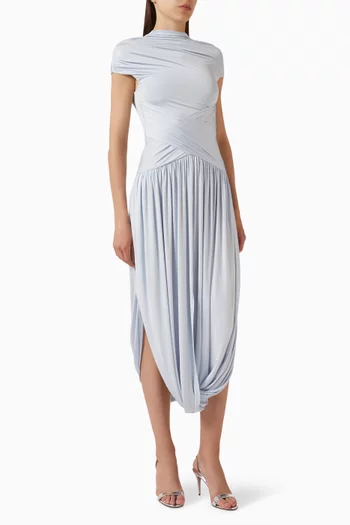 Gathered Dress in Jersey