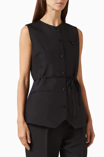 Rotunda Vest in Wool-silk