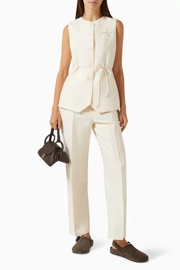 Rotunda Vest in Wool-silk