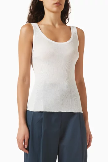 Lattice Tank Top in Viscose-blend