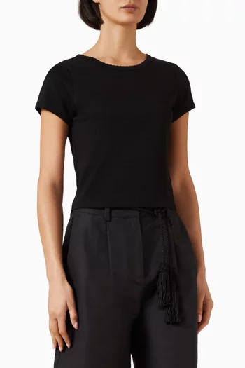 Clover Cropped T-shirt in Cotton
