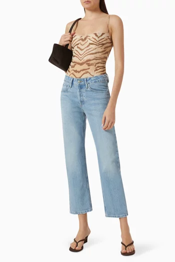 Good Vintage Straight Ankle Jeans in Denim