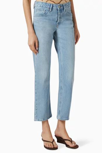 Good Vintage Straight Ankle Jeans in Denim