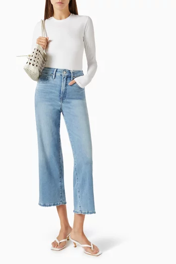 Soft Tech Good Waist Palazzo Cropped Jeans