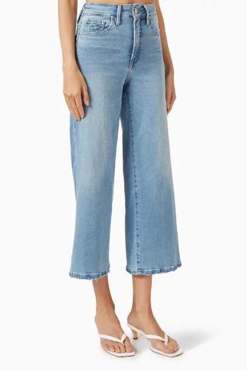 Soft Tech Good Waist Palazzo Cropped Jeans