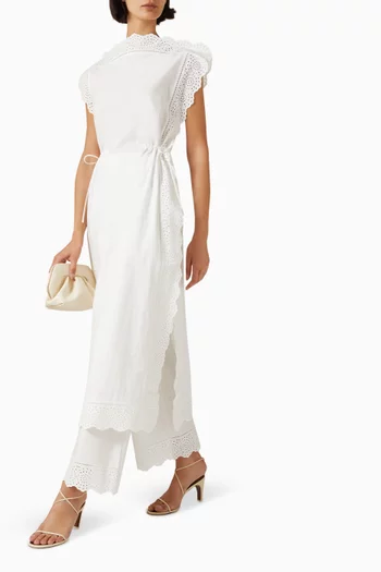 Gustava Tie-waist Top in Organic Cotton