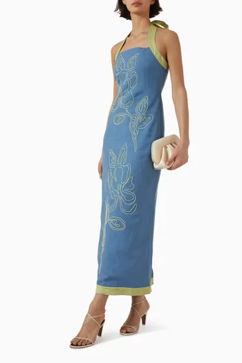 Mirabelle Maxi Dress in Linen-blend