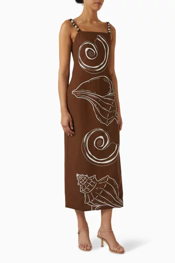 Elm Maxi Dress in Linen-blend