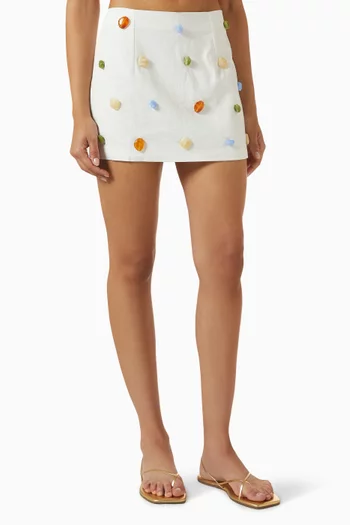 Romy Mini Skirt in Linen